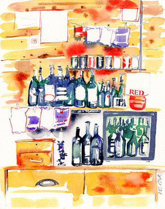 Micropub view over the bar