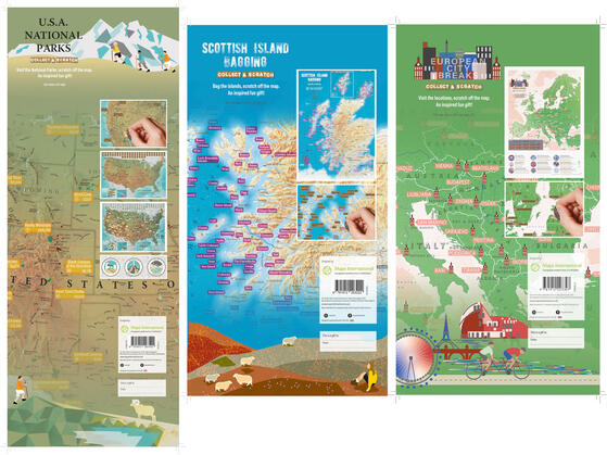 Map tube packaging for Maps international